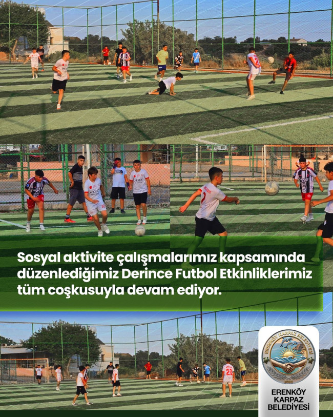 Derince'de futbol &ccedil;alışmalarımız s&uuml;r&uuml;yor