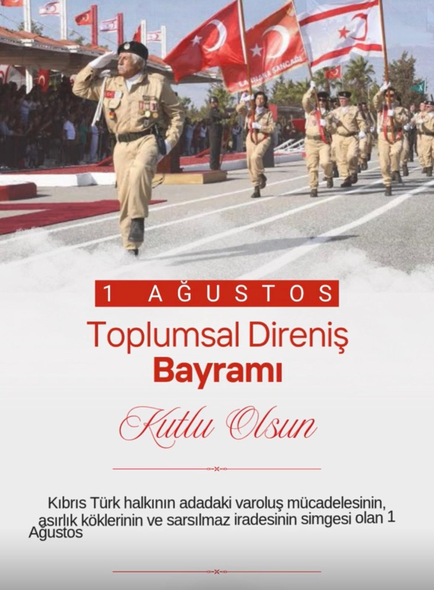 Bakırcı: &ldquo;1 Ağustos Toplumsal Direniş Bayramı kutlu olsun&rdquo;