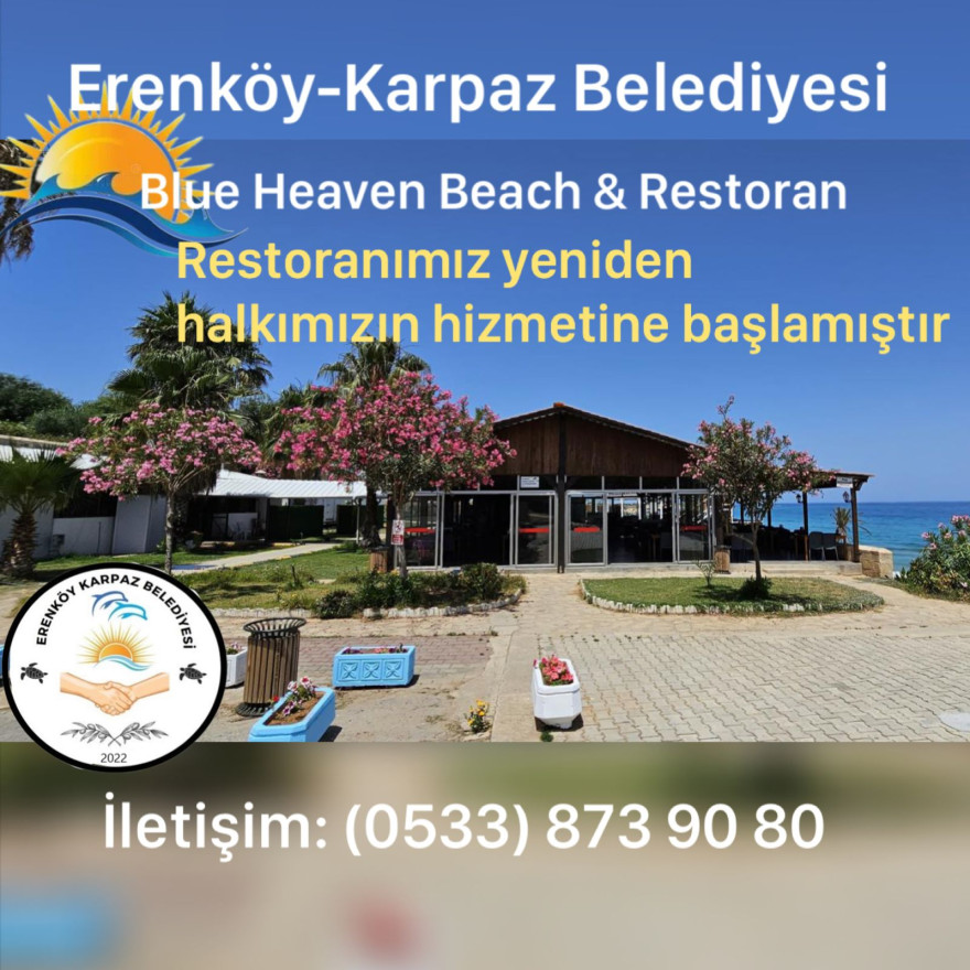 Erenköykarpazbelediyesi Halk Plajı, Blue Heaven Restoran Plaj Cafe