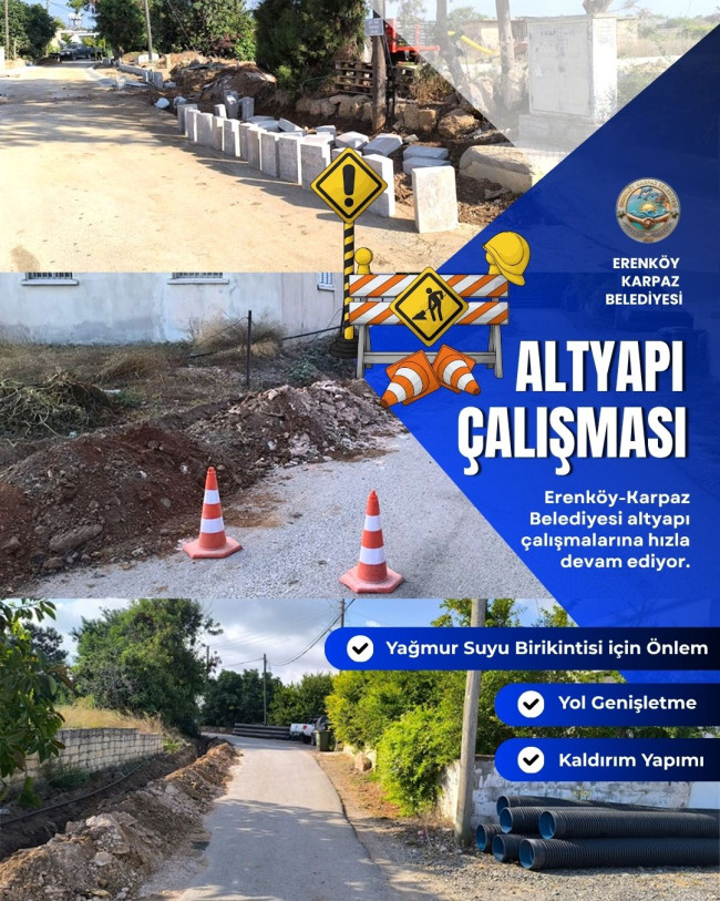 Yeneirenk&ouml;y'de altyapı &ccedil;alışmaları