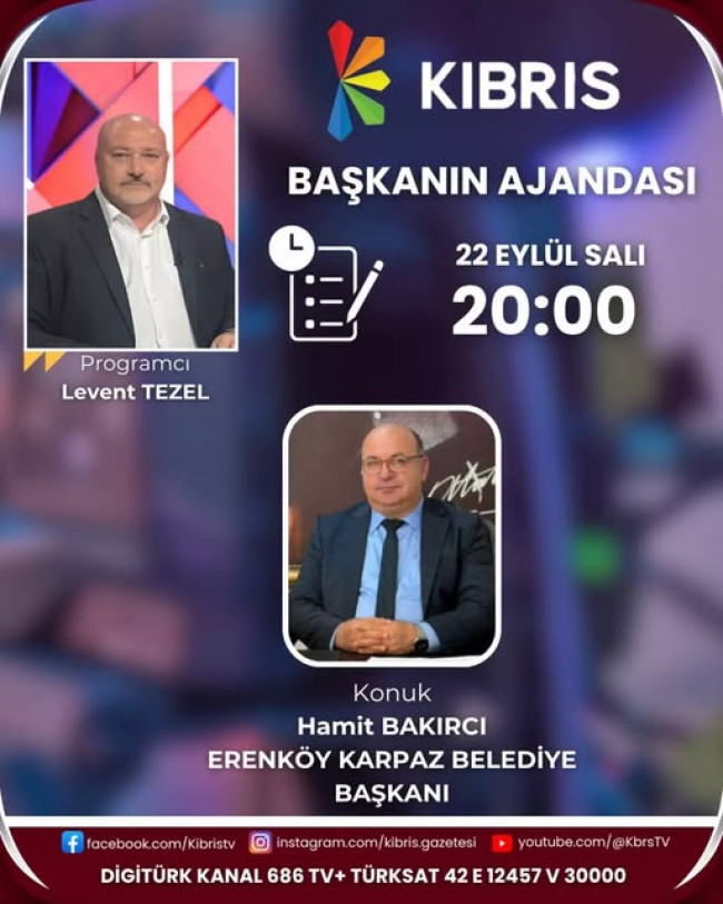 Başkanımız Dr. Bakırcı, Levent Tezel'in konuğu olacak