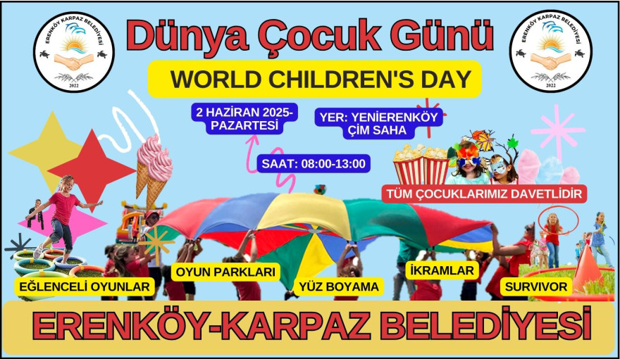 &quot;1 Haziran Dünya Çocuk Günü&quot; Şenliği 2 Haziran&#039;da gerçekleştirilecek
