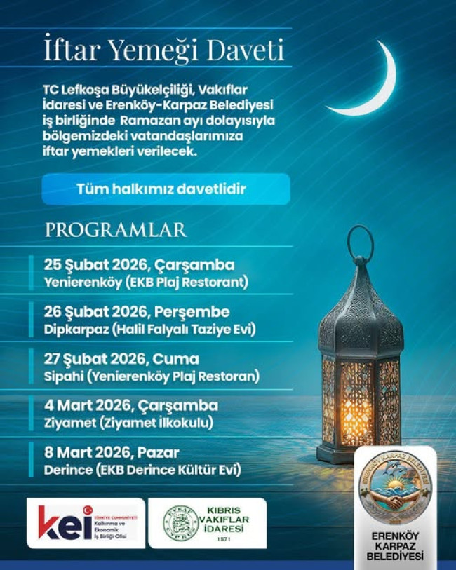 B&ouml;lgemiz İftar Yemekleri Programı