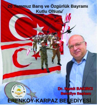20 Temmuz Barış ve Özgürlük Bayramı' kutlu olsun