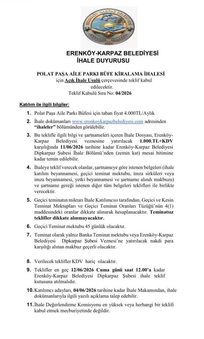 EKB İHALE DUYURUSU_B&Uuml;FE _