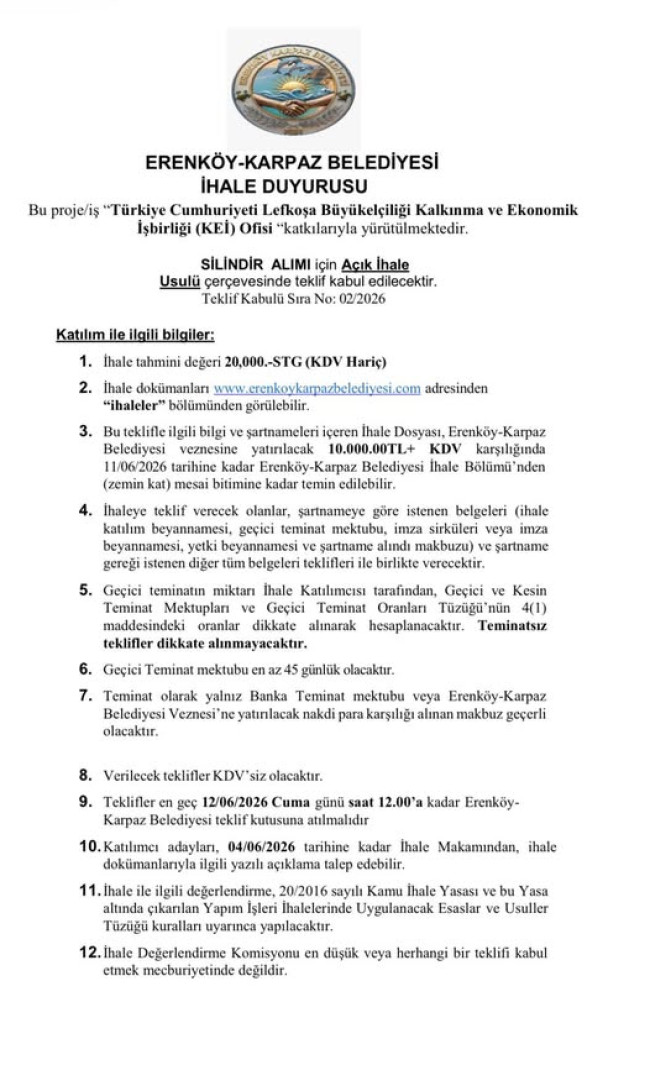 EKB İHALE DUYURUSU_Silindir Alımı_