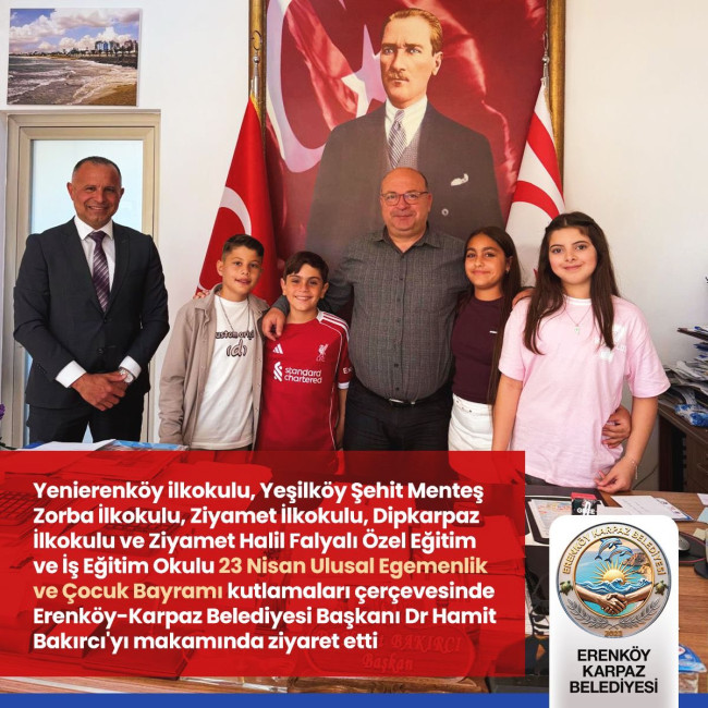 &Ouml;ĞRENCİLERDEN BELEDİYE BAŞKANIMIZA ZİYARET
