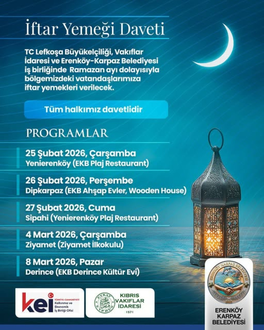 İftar Yemeği Duyurusu