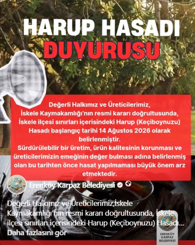 Harup Hasadı 14 Ağustos 2026